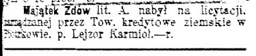 nabycie majątku Zdów, 1906 rok.jpg