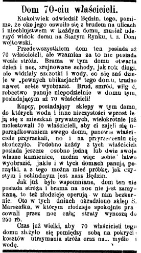 Będzin, Dom Wójtowski, G.Cz. 216, 1907.jpg