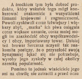 Browar Sercarza w Będzinie, Świat, 22, 1911 r, cz.2.jpg