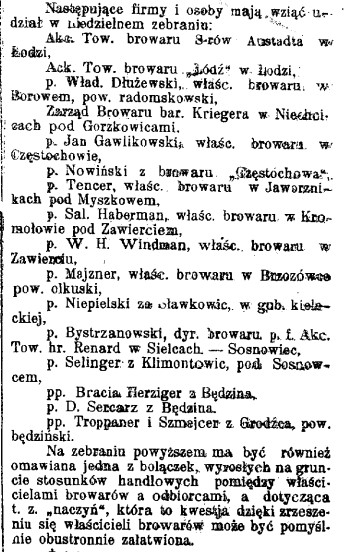 zebranie właścicieli browarów, 11 sierpnia 1907 r., G.Cz. 215, 1907, cz.2.jpg