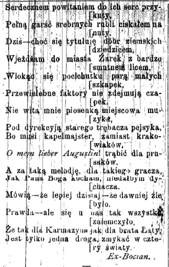 Świderski na temat jarmarku w Żarkach, Gaz. Kiel. 1883, nr 38, cz.5.jpg