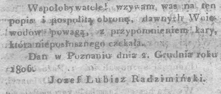 Uniwersał na pospolitą obronę. Gaz.Pozn. 102, 1806 r., cz.8.jpg
