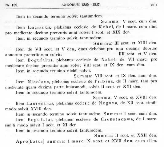 Parafia Giebło, 1325-1327, Acta Camerae Apostolicae, cz.2.jpg