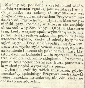 pożar w klasztorze Św.Anna, Gaz.Św.6, 1881 r..jpg