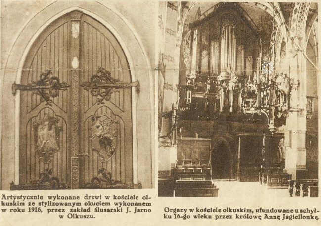 drzwi i organy w olkuskim kościele, K.Z.BTDI 7, 1927 r..jpg