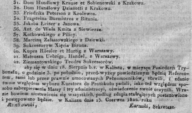 Wierzyciele Janowa i Żurawia, Dz.U.W.K. 30, 1822 r., cz.3.jpg