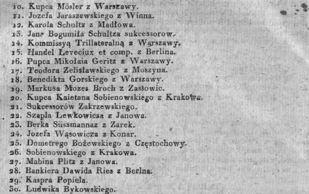 Wierzyciele Janowa i Żurawia, Dz.U.W.K. 30, 1822 r., cz.2.jpg