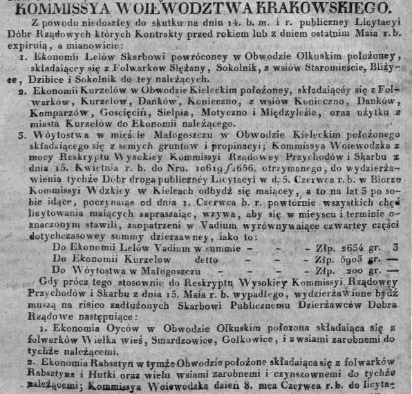 licytacja folwarków i wsi, Dz.U.W.K. 21, 1822 r., cz.1.jpg