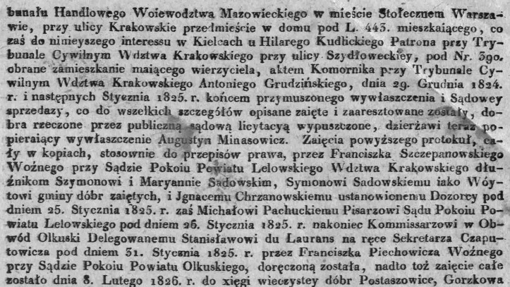 licytacja sprzedaży dóbr Postaszowice i Gorzków, Dz.U.W.K. 10, 1826 r., cz.2.jpg