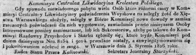 zaległy żołd, Dz.U.W.K. 11, 1826 r., cz.1.jpg