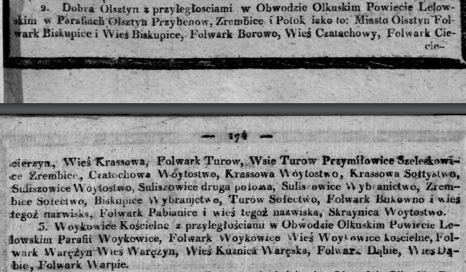 Wykaz szczegółowy Dóbr Narodowych, powiat olkuski, Dz.U.W.K. 14, 1826 r., cz.2.jpg