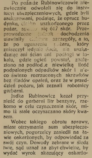 podpalenie garbarni w Żarkach, Expres Zagłębia, 1928, nr 29, cz.2.jpg